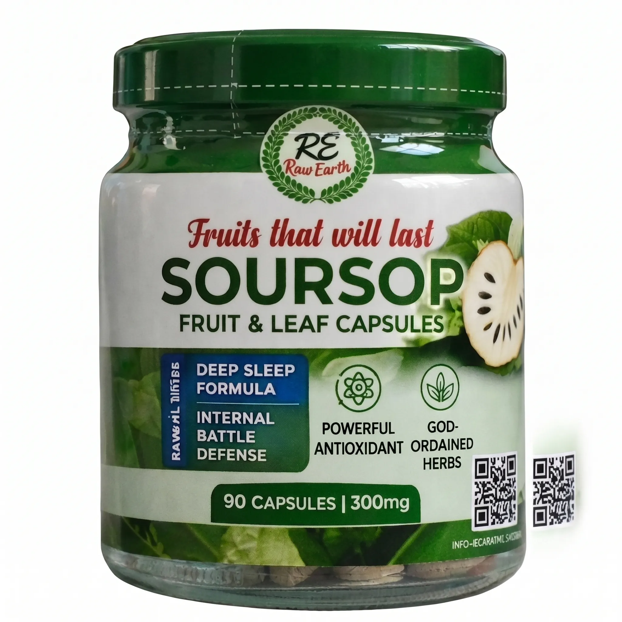 Soursop Fruit & Leaf Capsules (90)